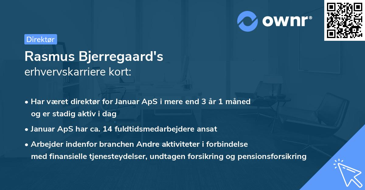 Rasmus Bjerregaard's erhvervskarriere kort