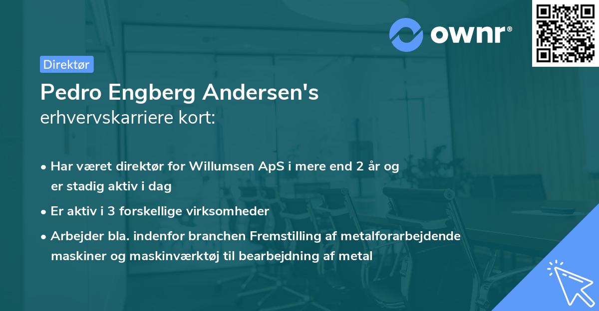 Pedro Engberg Andersen's erhvervskarriere kort