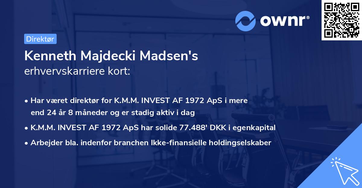 Kenneth Majdecki Madsen's erhvervskarriere kort