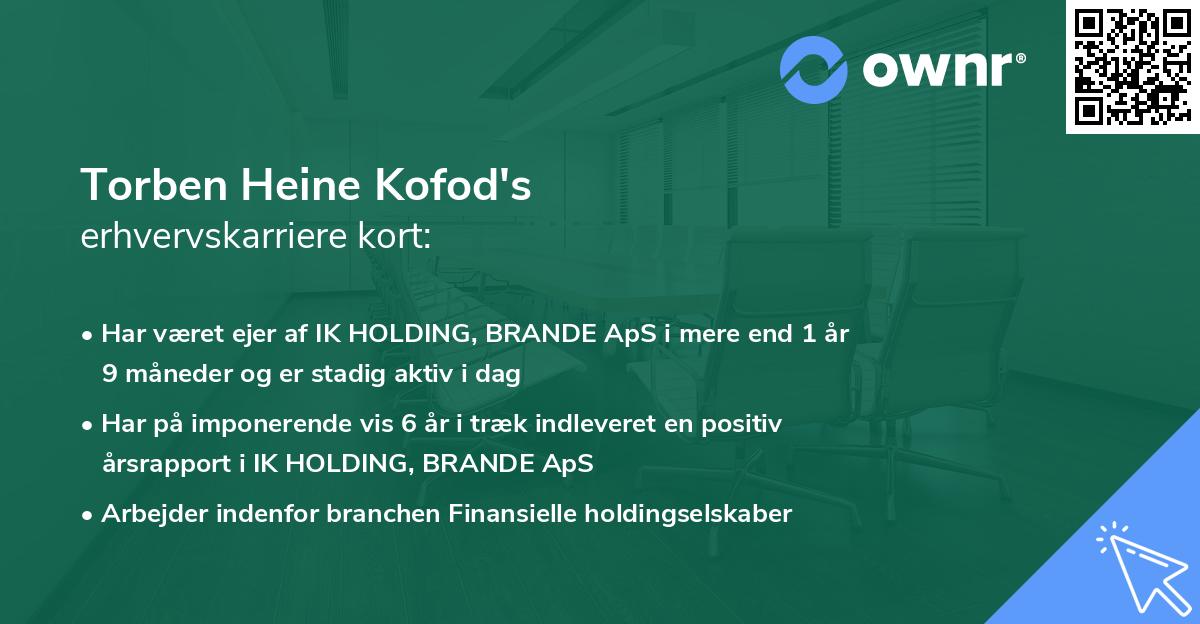 Torben Heine Kofod's erhvervskarriere kort