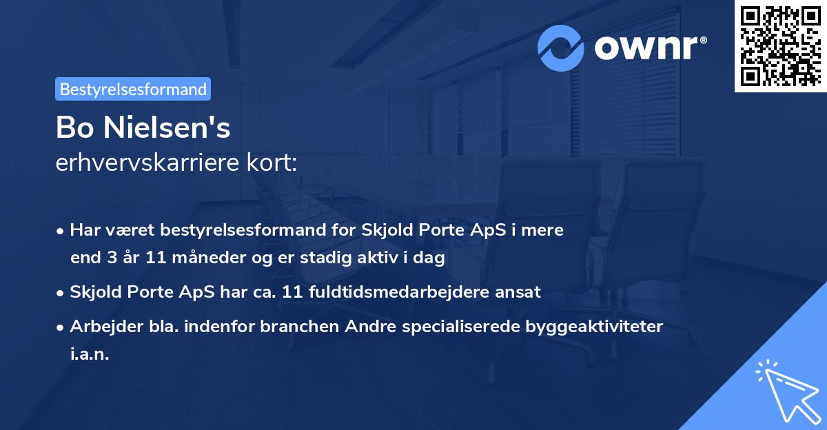 Bo Nielsen's erhvervskarriere kort
