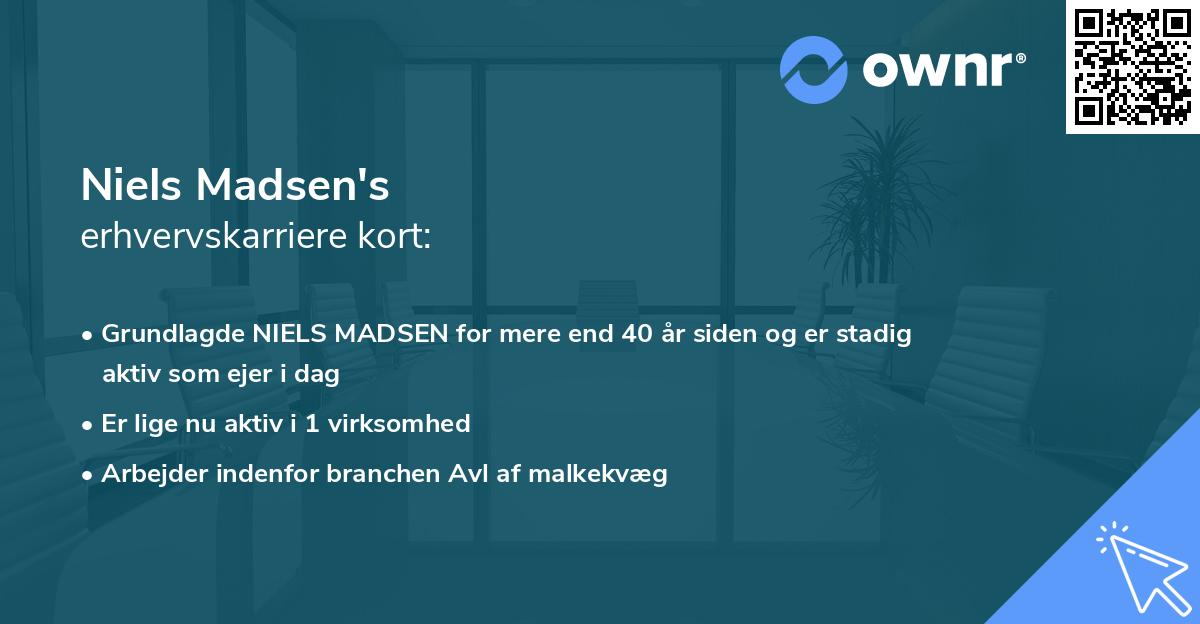 Niels Madsen's erhvervskarriere kort