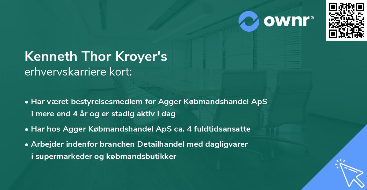 Kenneth Thor Kroyer's erhvervskarriere kort