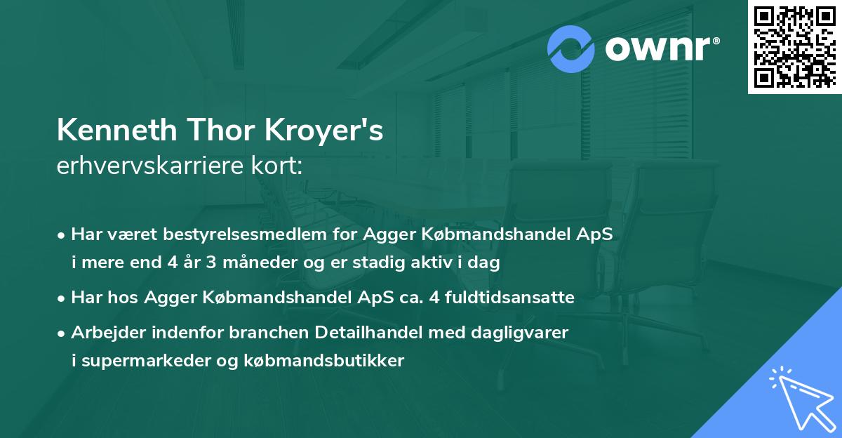 Kenneth Thor Kroyer's erhvervskarriere kort