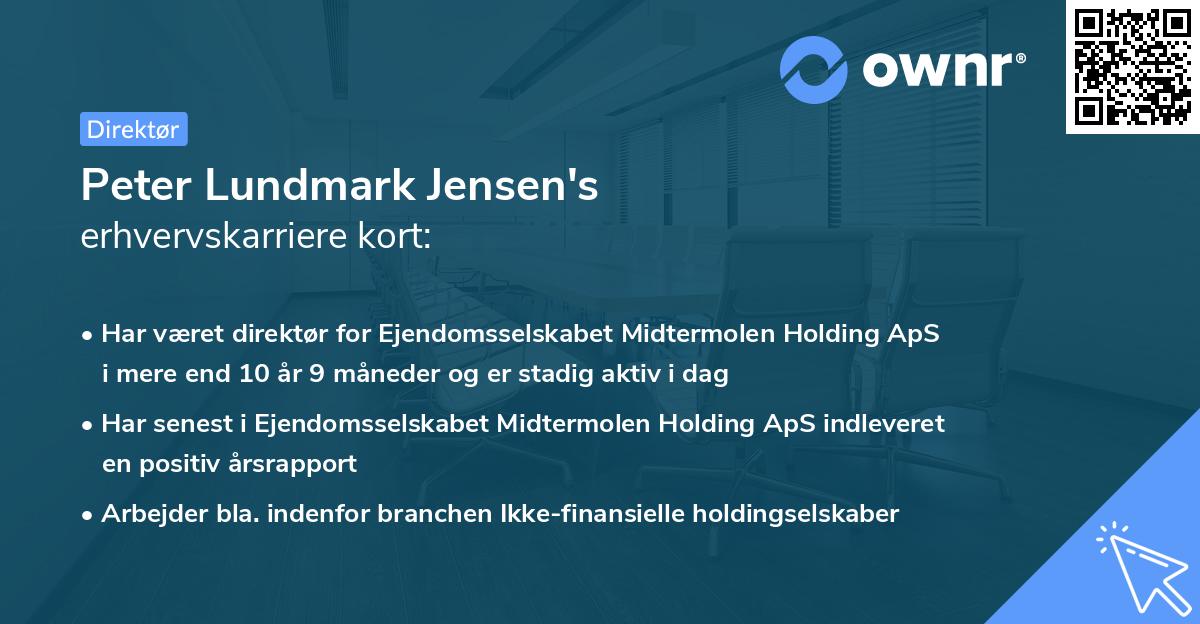 Peter Lundmark Jensen's erhvervskarriere kort
