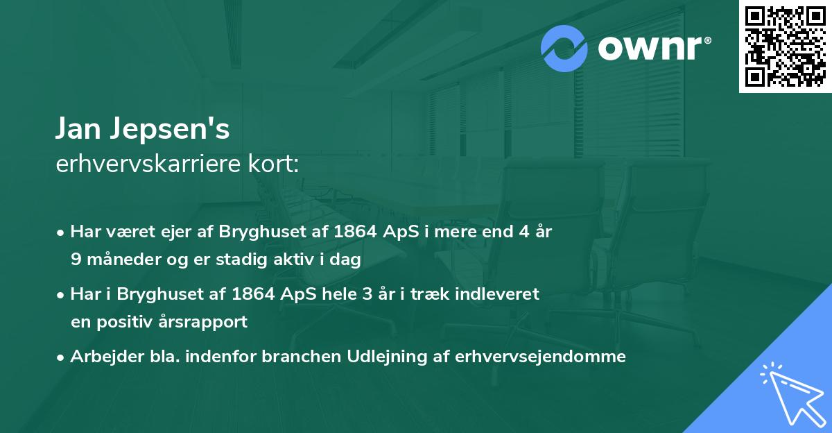 Jan Jepsen's erhvervskarriere kort
