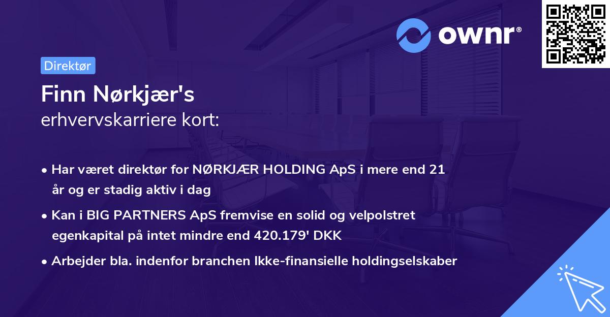 Finn Nørkjær's erhvervskarriere kort