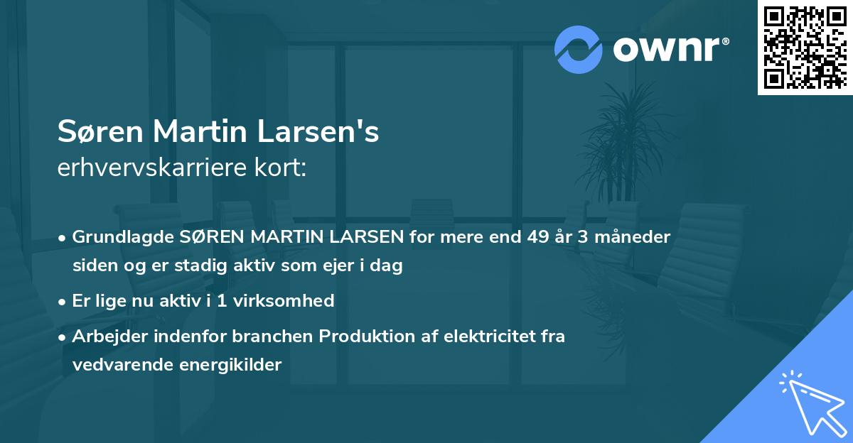 Søren Martin Larsen's erhvervskarriere kort