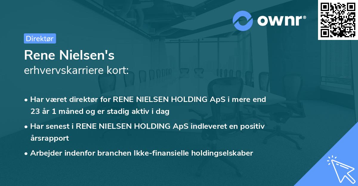 Rene Nielsen's erhvervskarriere kort