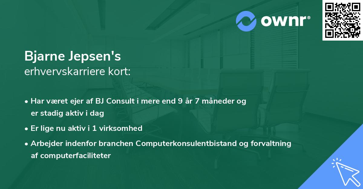 Bjarne Jepsen's erhvervskarriere kort