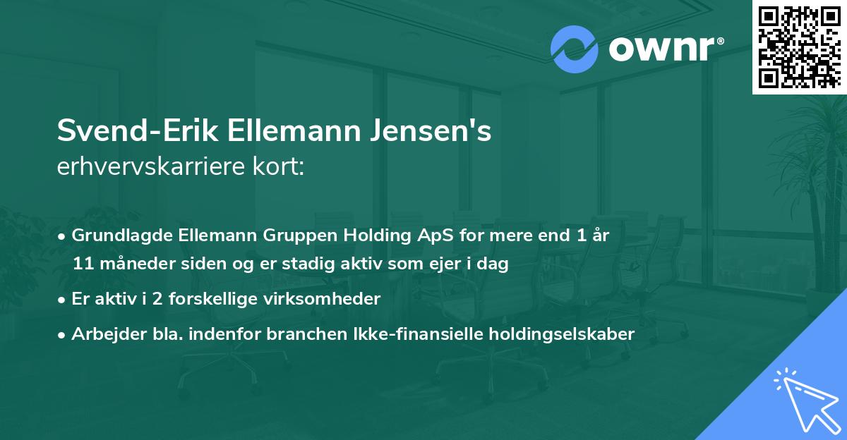 Svend-Erik Ellemann Jensen's erhvervskarriere kort