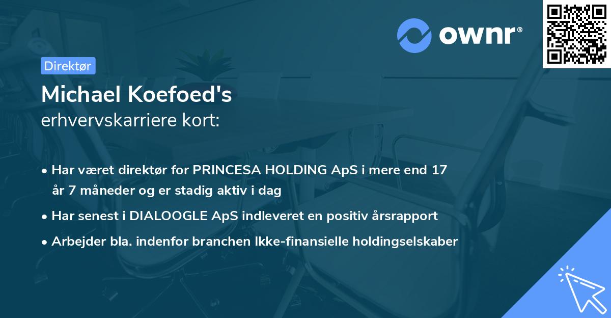 Michael Koefoed's erhvervskarriere kort