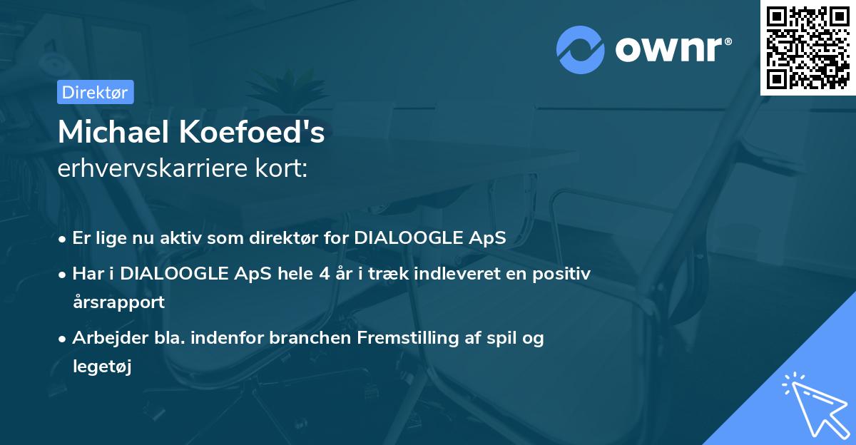Michael Koefoed's erhvervskarriere kort
