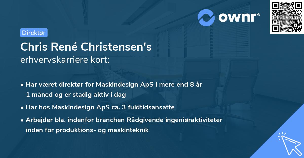 Chris René Christensen's erhvervskarriere kort
