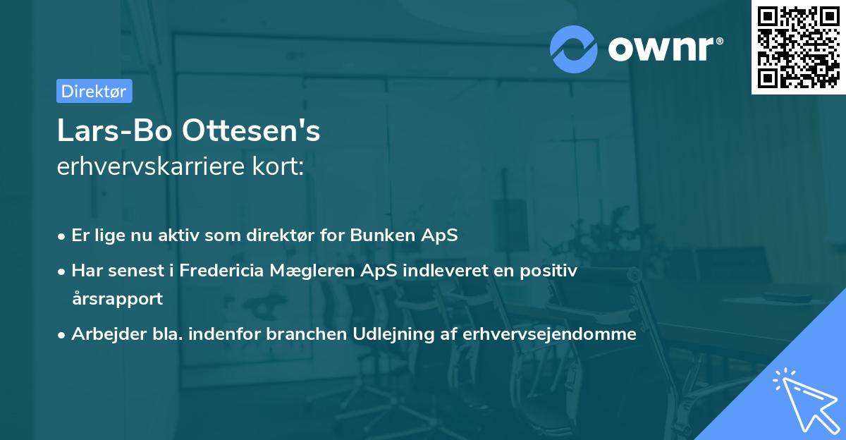 Lars-Bo Ottesen's erhvervskarriere kort