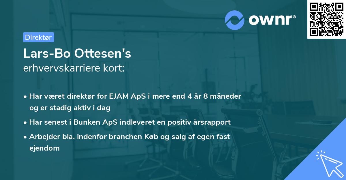 Lars-Bo Ottesen's erhvervskarriere kort