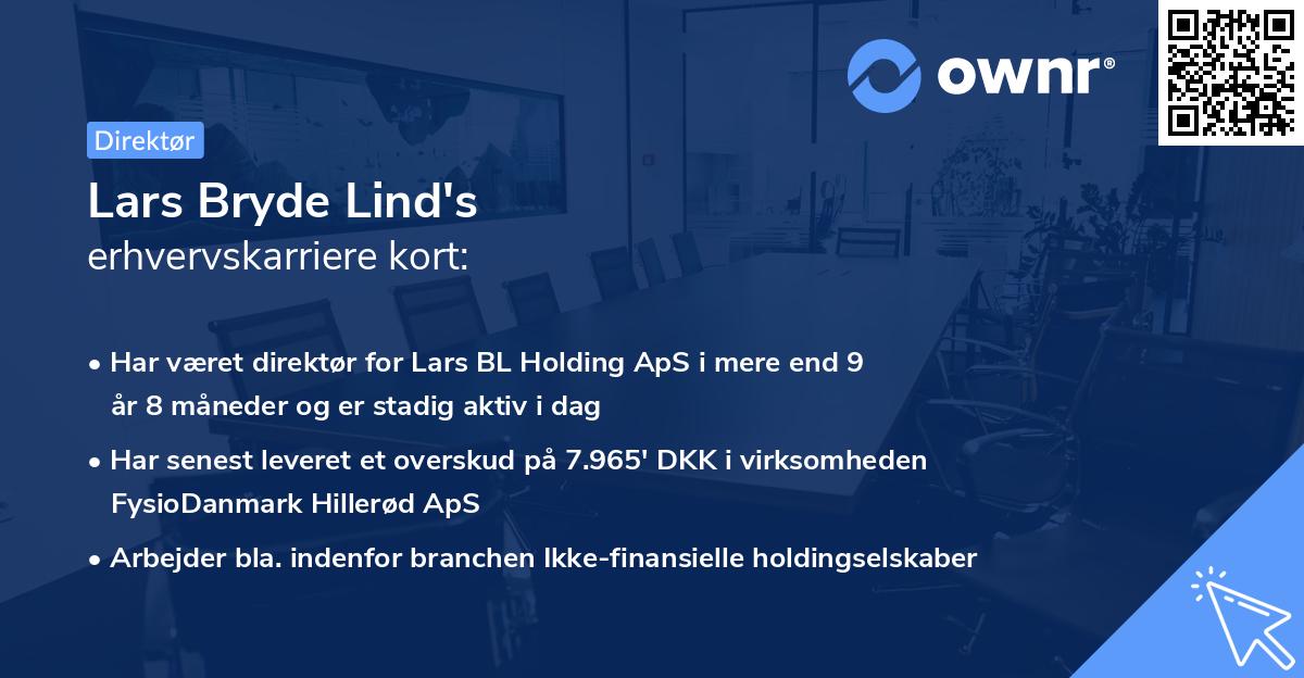 Lars Bryde Lind's erhvervskarriere kort