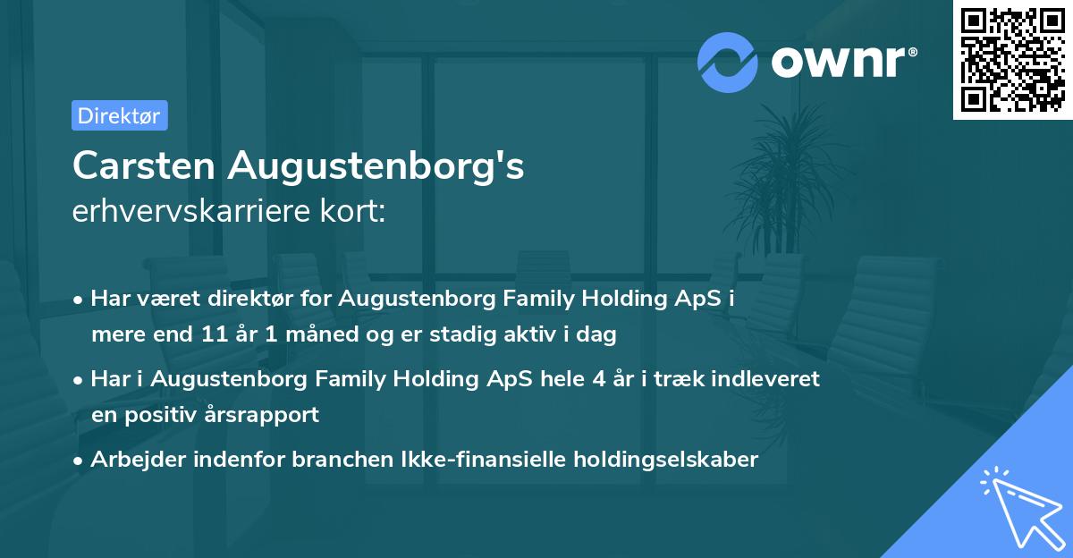 Carsten Augustenborg's erhvervskarriere kort