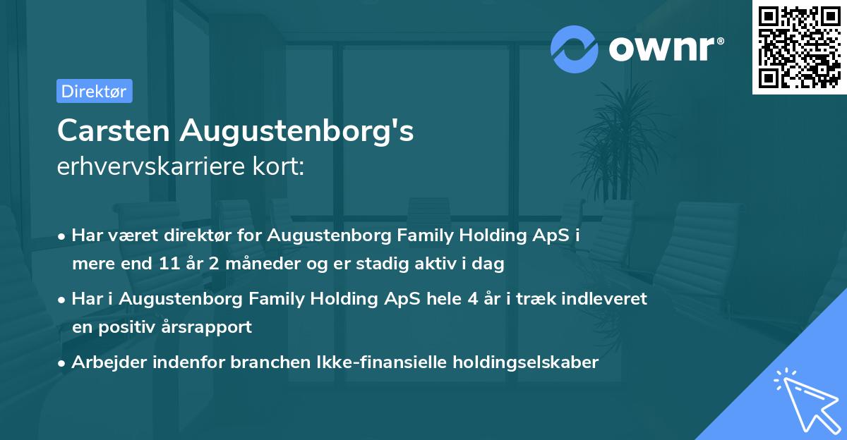 Carsten Augustenborg's erhvervskarriere kort