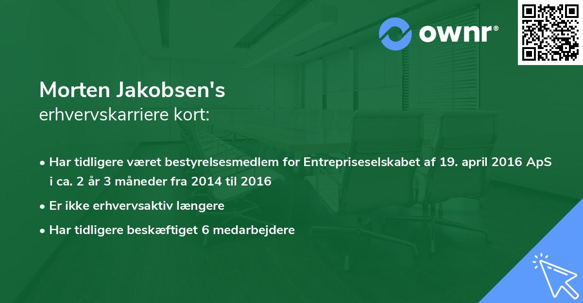 Morten Jakobsen's erhvervskarriere kort