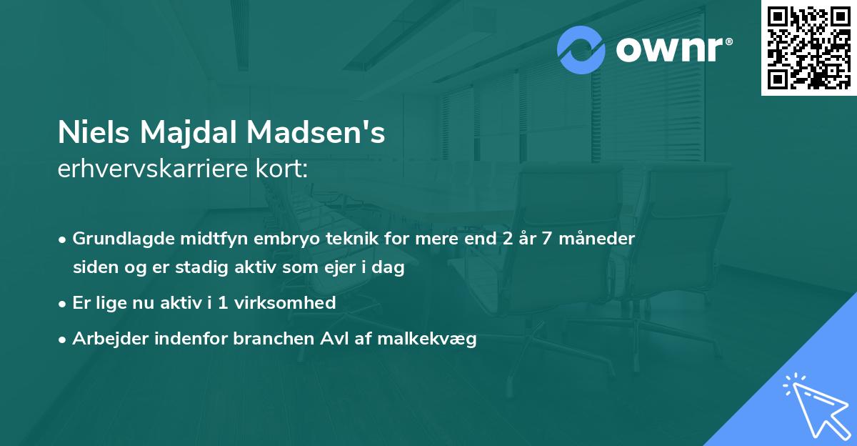 Niels Majdal Madsen's erhvervskarriere kort