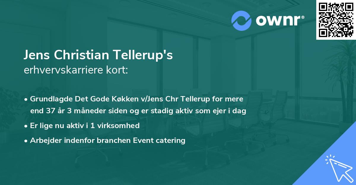 Jens Christian Tellerup's erhvervskarriere kort