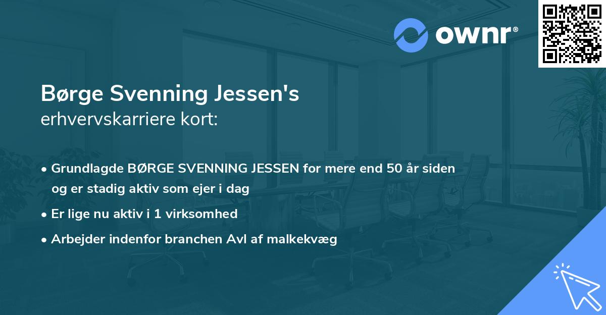 Børge Svenning Jessen's erhvervskarriere kort