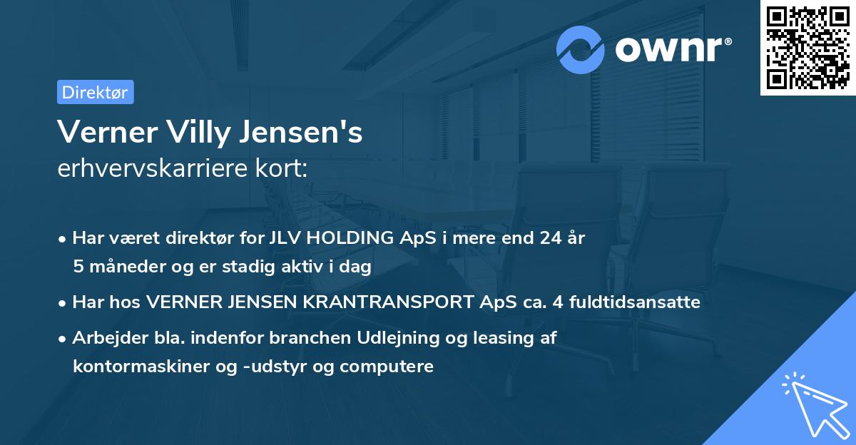 Verner Villy Jensen's erhvervskarriere kort