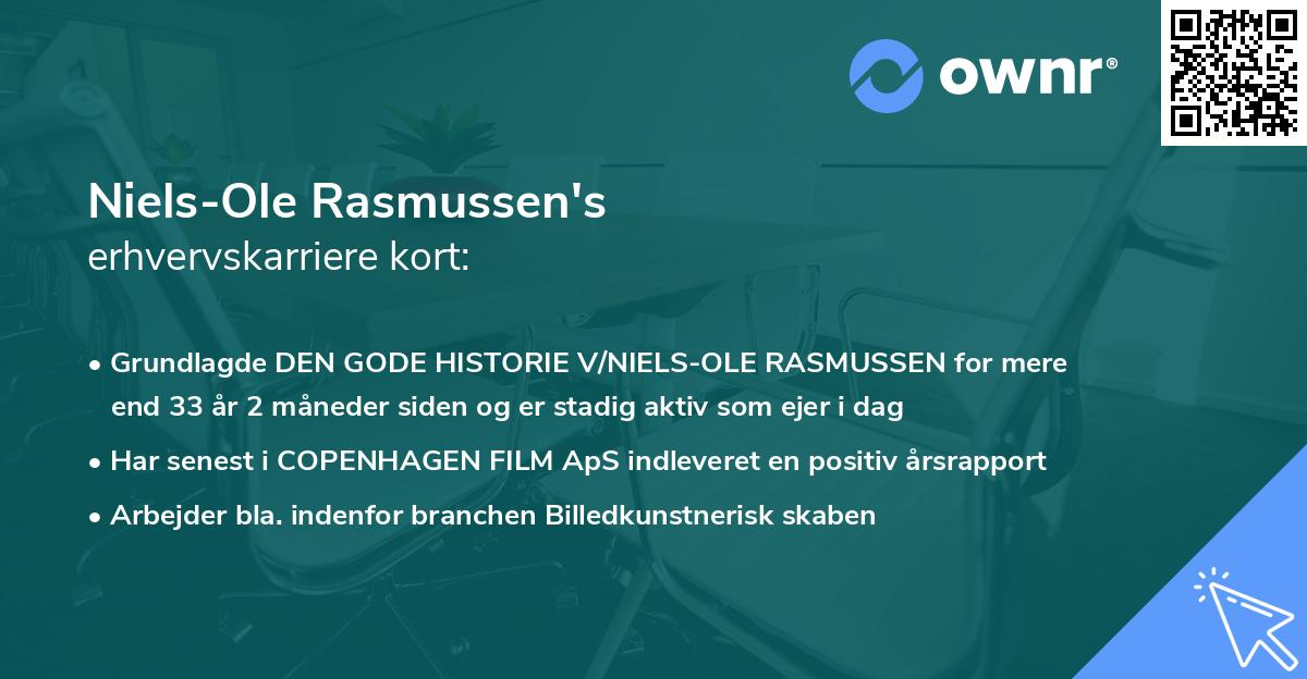 Niels-Ole Rasmussen's erhvervskarriere kort