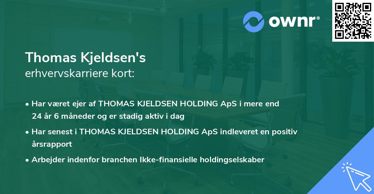 Thomas Kjeldsen's erhvervskarriere kort