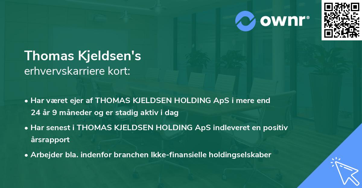 Thomas Kjeldsen's erhvervskarriere kort
