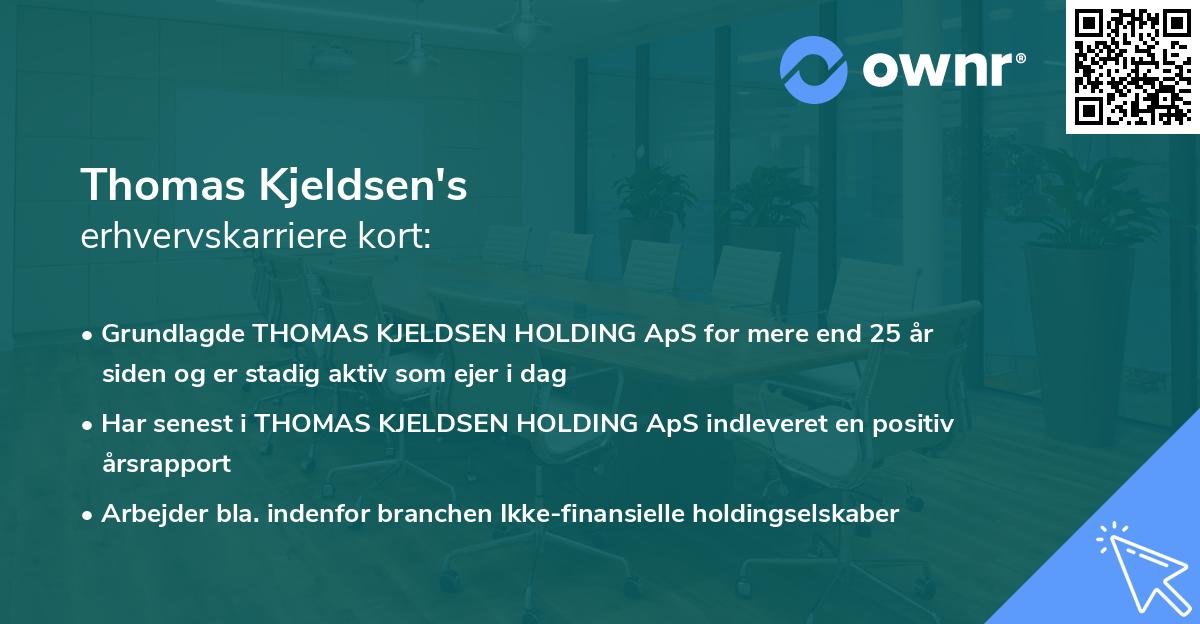 Thomas Kjeldsen's erhvervskarriere kort
