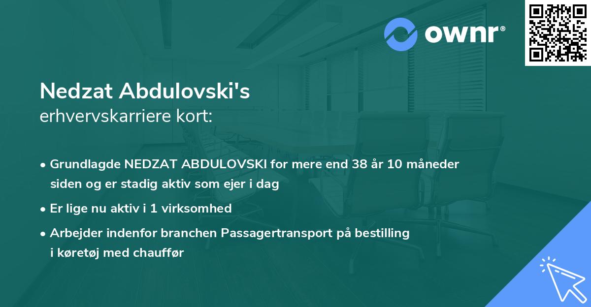Nedzat Abdulovski's erhvervskarriere kort