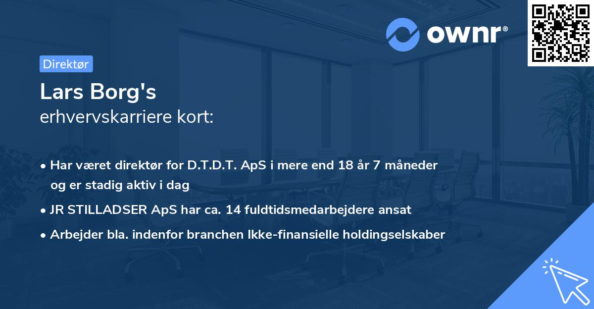 Lars Borg's erhvervskarriere kort