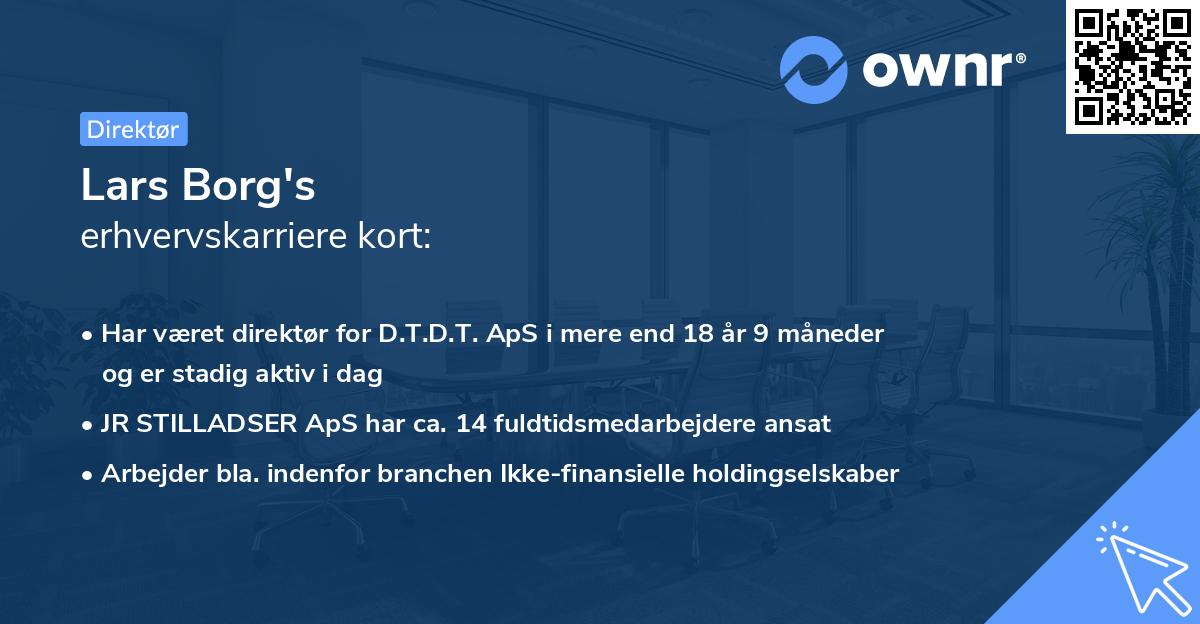 Lars Borg's erhvervskarriere kort