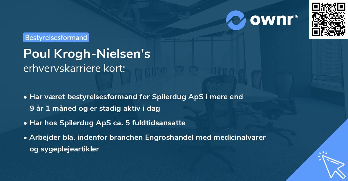 Poul Krogh-Nielsen's erhvervskarriere kort