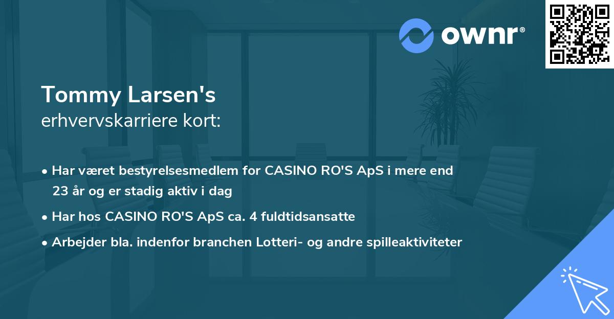 Tommy Larsen's erhvervskarriere kort