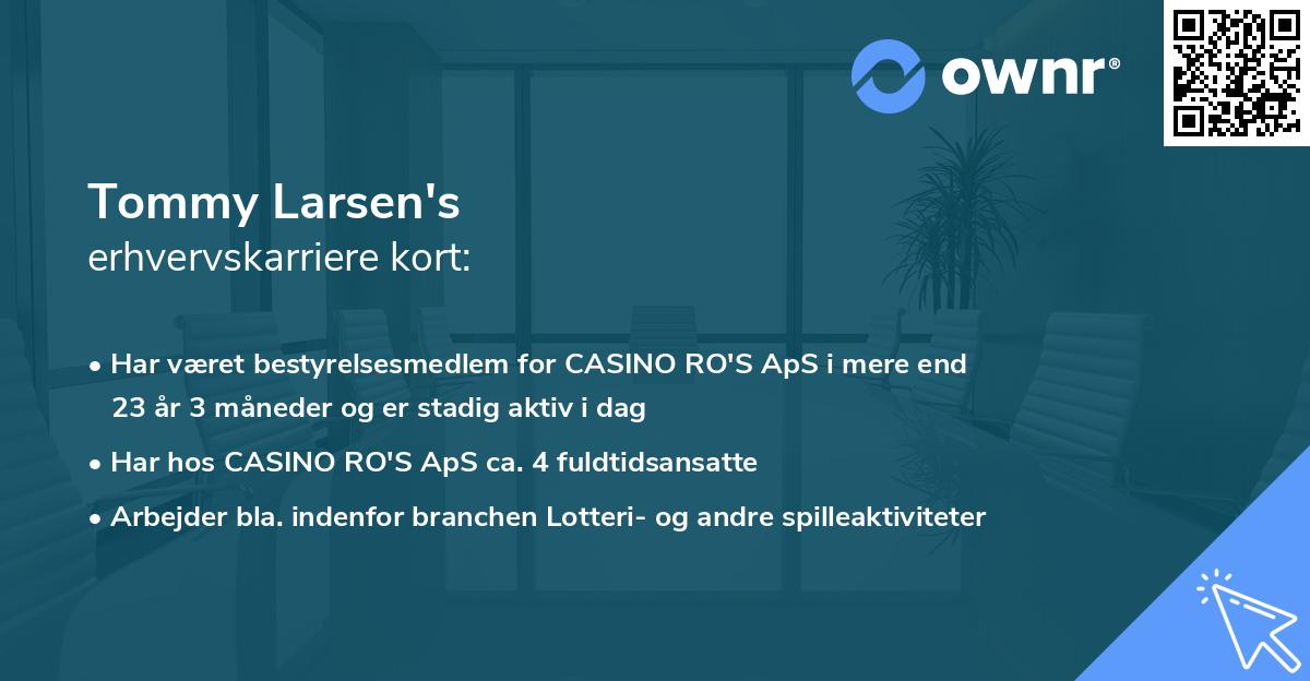 Tommy Larsen's erhvervskarriere kort