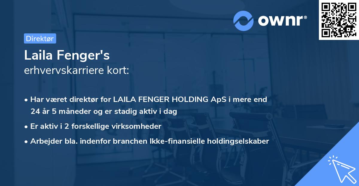 Laila Fenger's erhvervskarriere kort