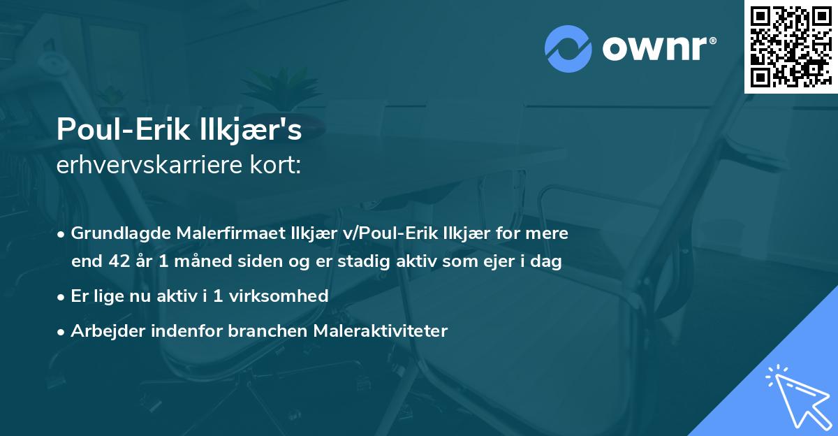 Poul-Erik Ilkjær's erhvervskarriere kort