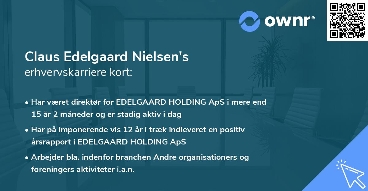 Claus Edelgaard Nielsen's erhvervskarriere kort
