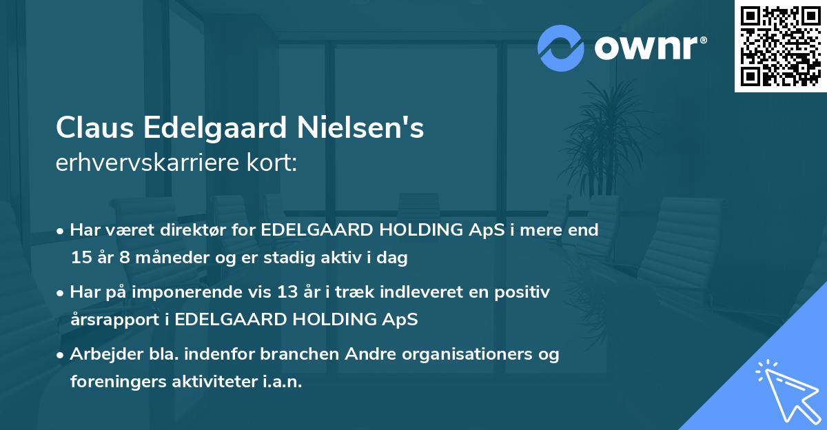 Claus Edelgaard Nielsen's erhvervskarriere kort