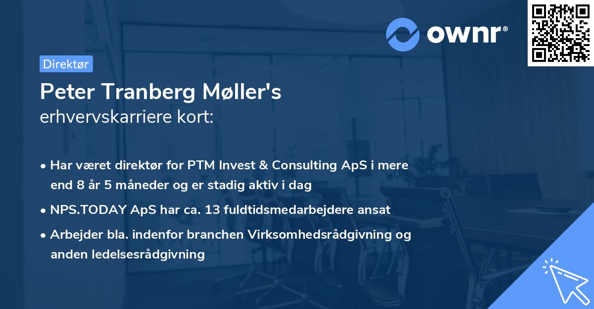 Peter Tranberg Møller's erhvervskarriere kort
