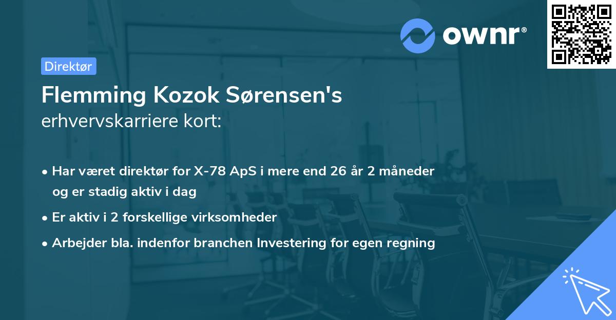 Flemming Kozok Sørensen's erhvervskarriere kort