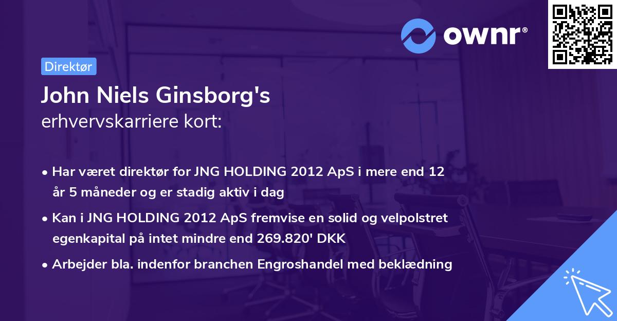 John Niels Ginsborg's erhvervskarriere kort