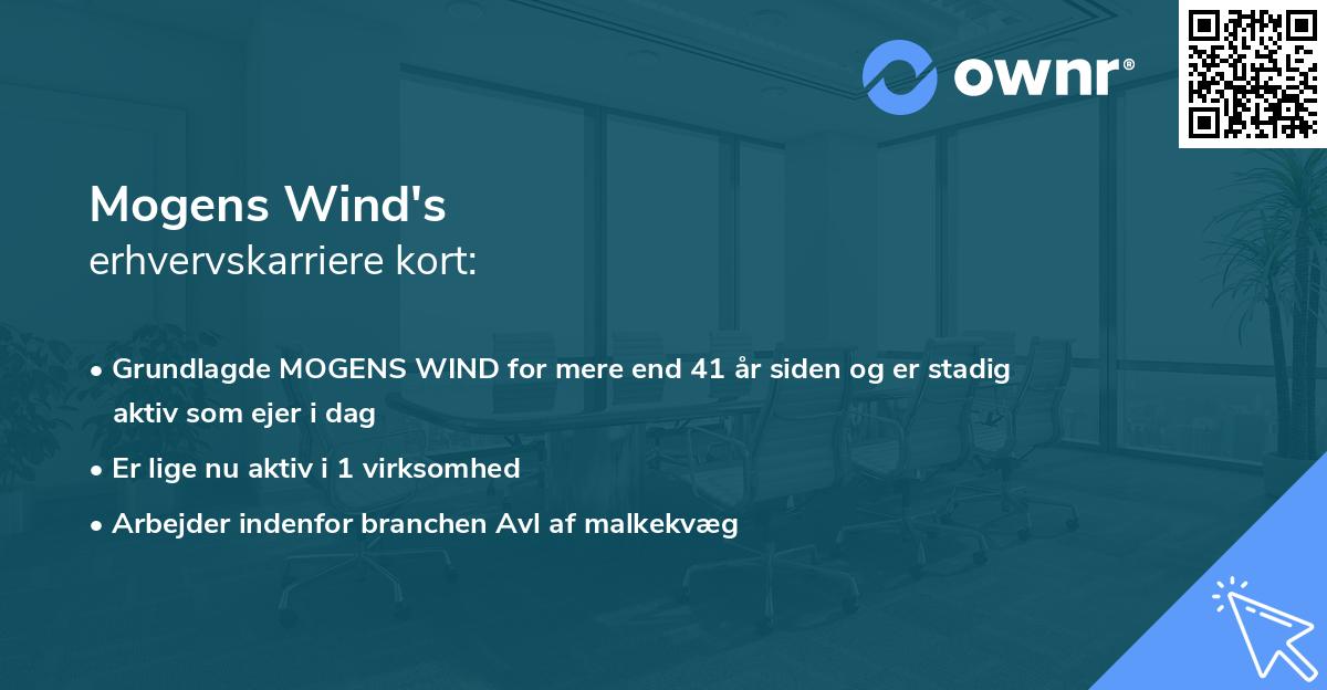 Mogens Wind's erhvervskarriere kort