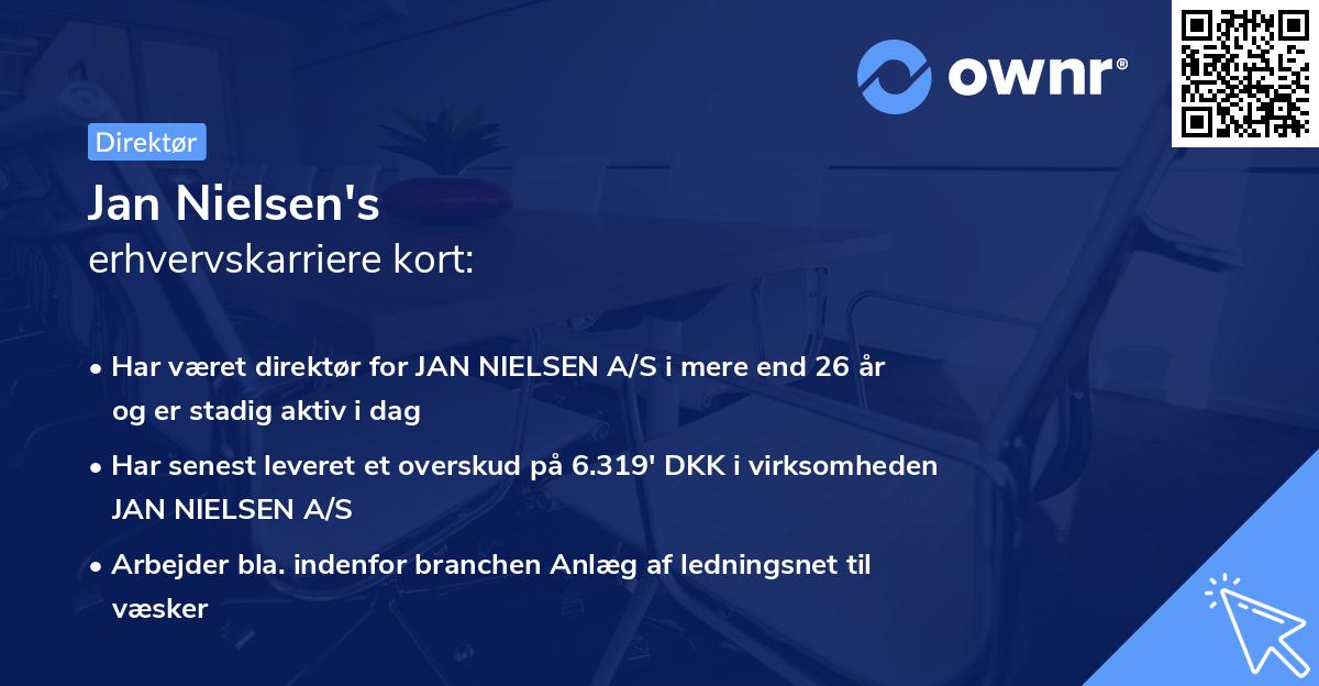 Jan Nielsen's erhvervskarriere kort