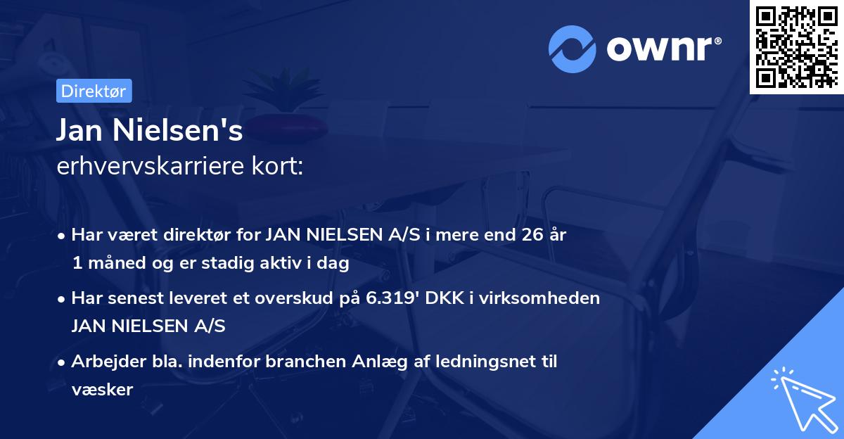 Jan Nielsen's erhvervskarriere kort