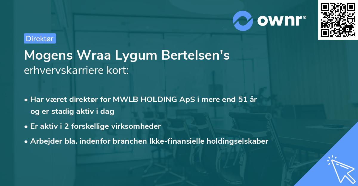 Mogens Wraa Lygum Bertelsen's erhvervskarriere kort