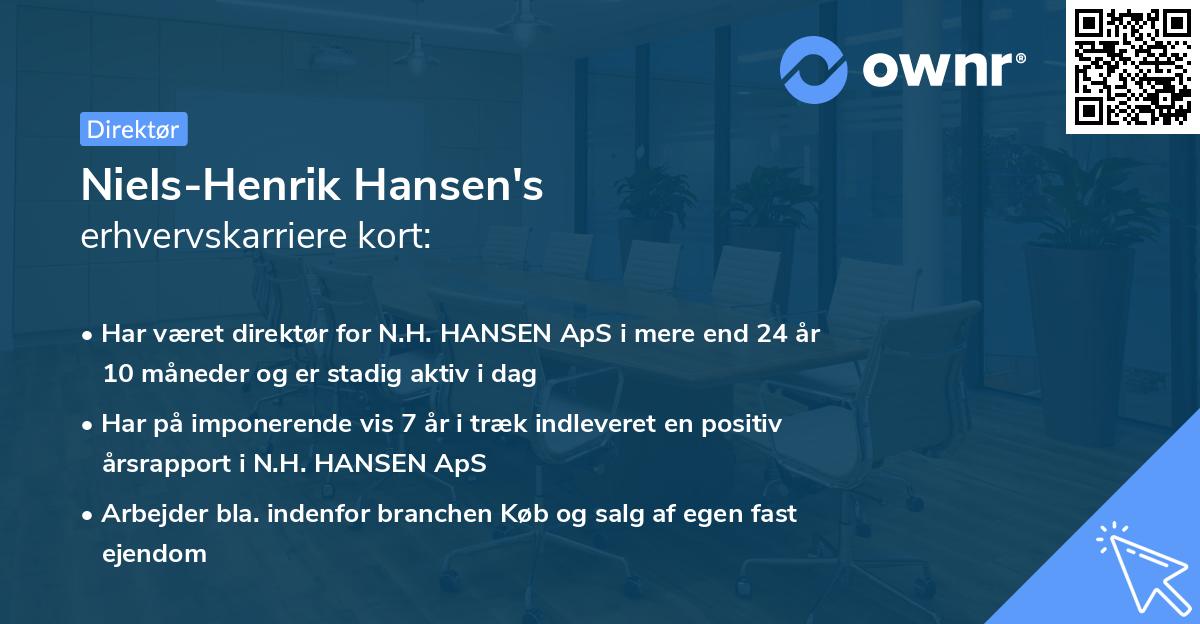Niels-Henrik Hansen's erhvervskarriere kort